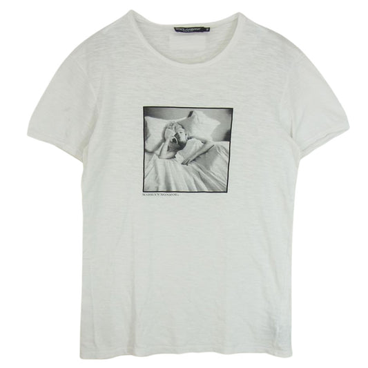 DOLCE&GABBANA ドルチェアンドガッバーナ G8V16T マリリンモンロー プリント 半袖Tシャツ ホワイト系 44【中古】