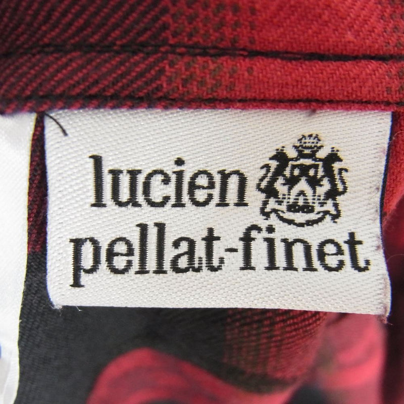 Lucien Pellat-Finet ルシアンペラフィネ 国内正規品 カシミヤ混コットン スカル チェック 長袖シャツ レッド系 S【中古】