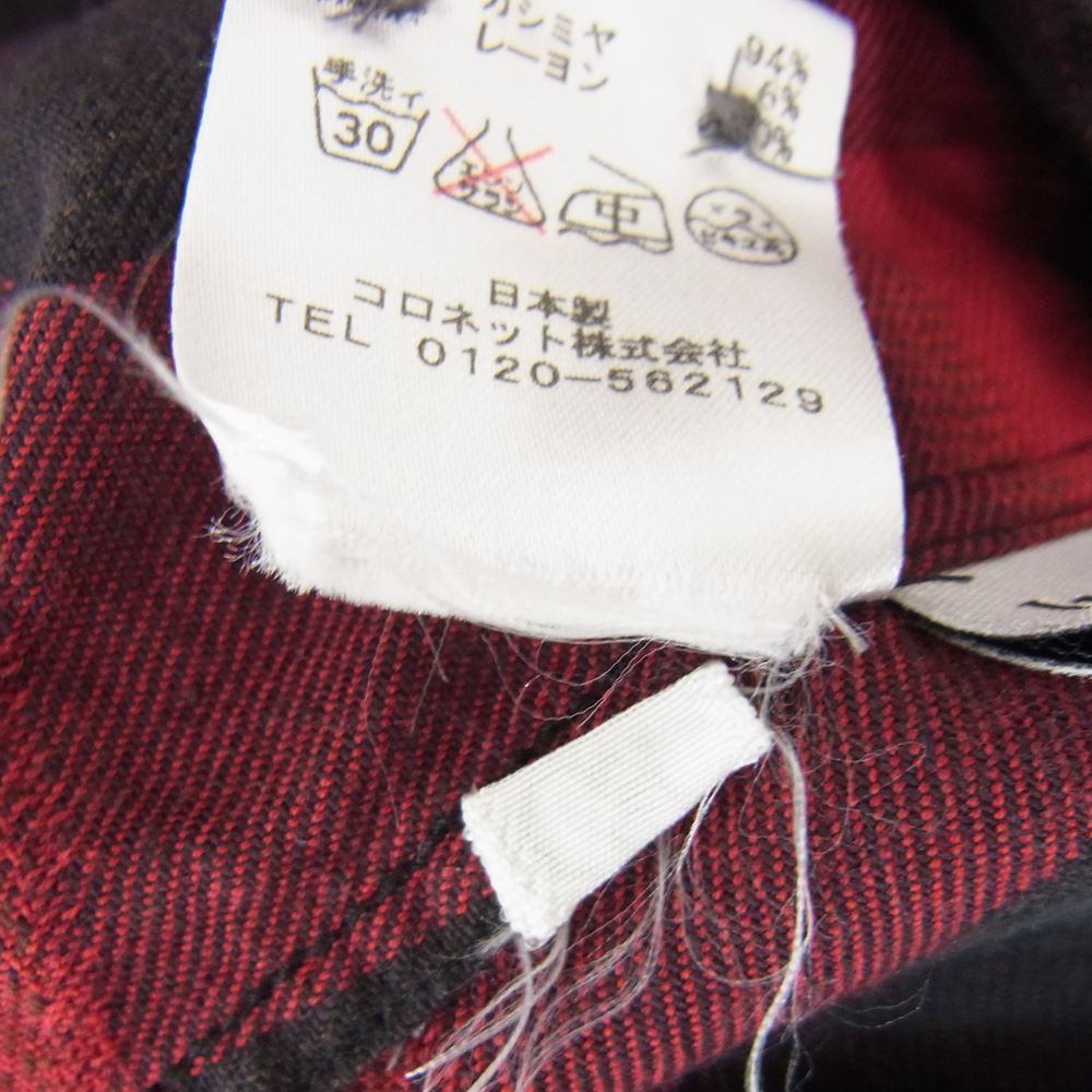 Lucien Pellat-Finet ルシアンペラフィネ 国内正規品 カシミヤ混コットン スカル チェック 長袖シャツ レッド系 S【中古】