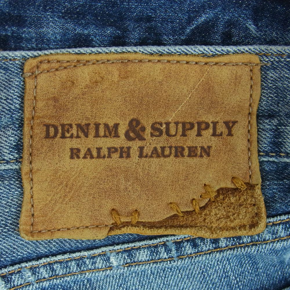 RALPH LAUREN ラルフローレン DENIM&SUPPLY デニムアンドサプライ ペイント加工 カットオフ デニム ショーツ ハーフ ショート パンツ インディゴブルー系 30【中古】