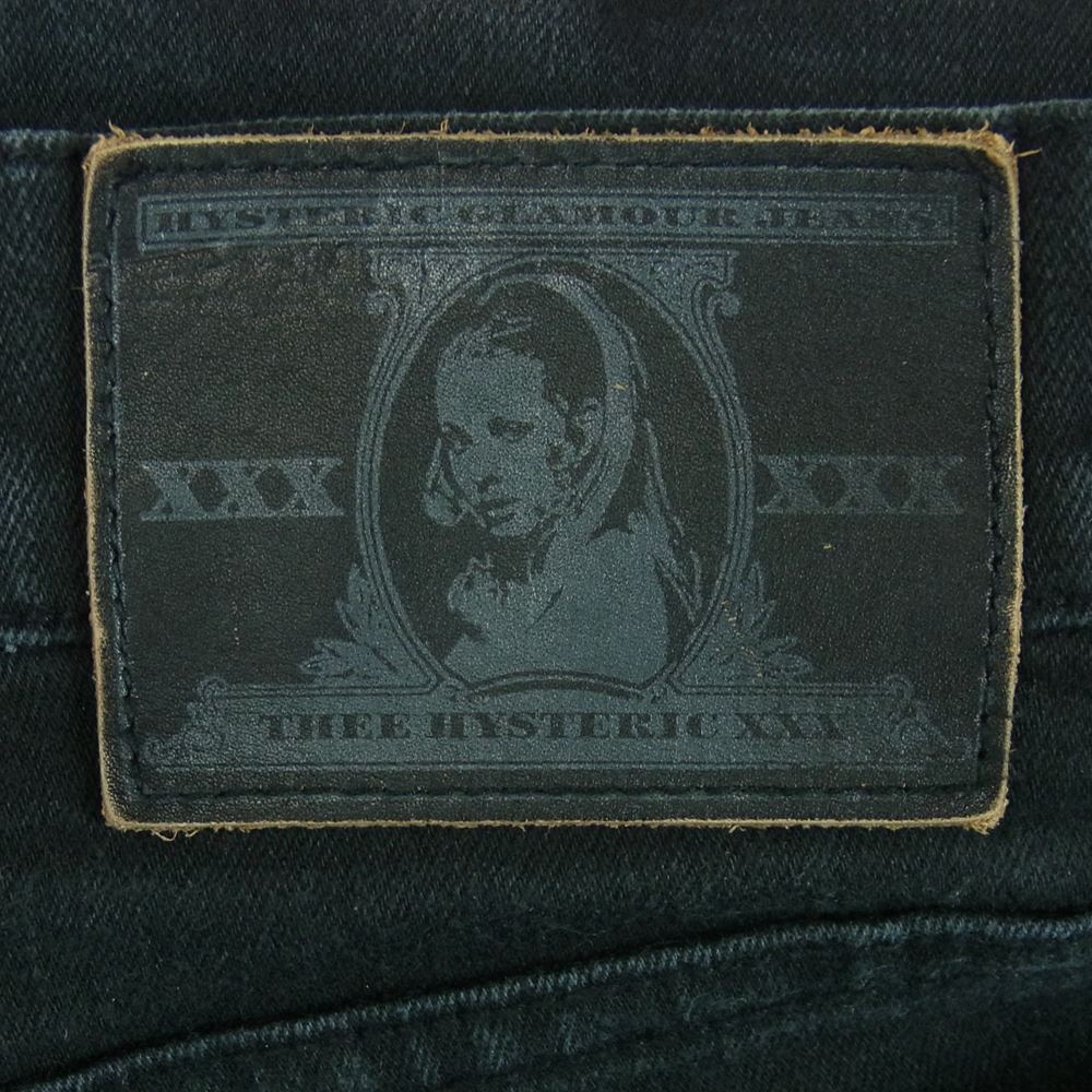 HYSTERIC GLAMOUR ヒステリックグラマー 06191AP06 THEE HYSTERIC XXX 19SS S ツイル スリム PT パンツ ブラック系 29【中古】
