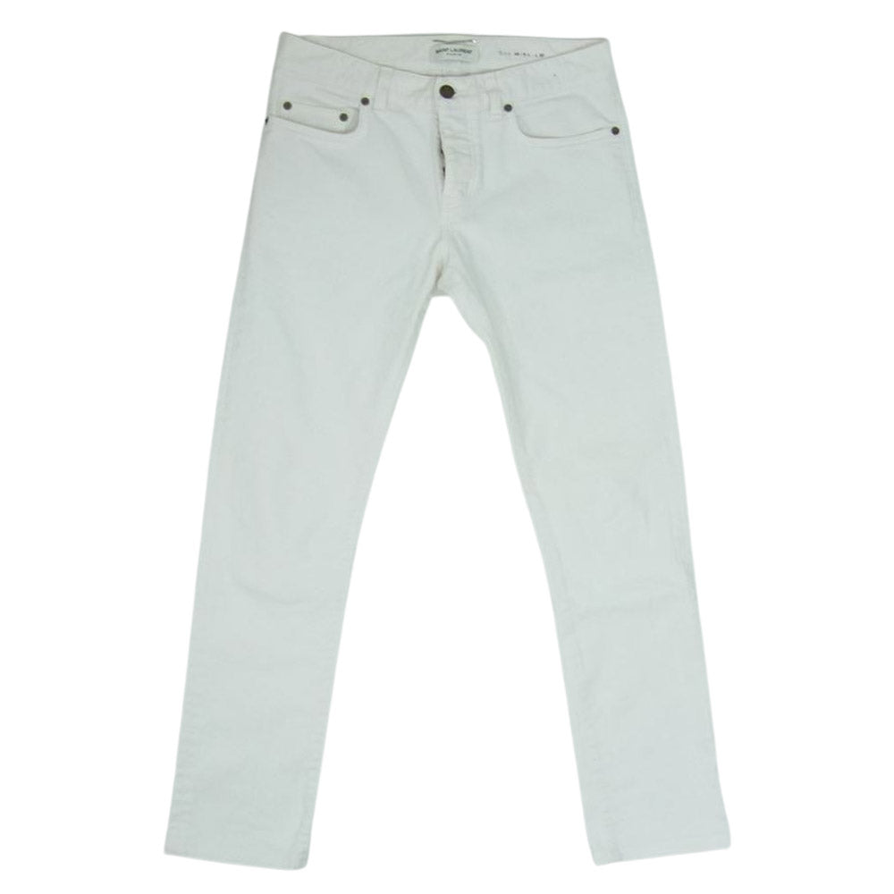 SAINT LAURENT サンローラン 国内正規品 エディ期 15SS 376939 Y877H スキニー ホワイトデニムパンツ ホワイト系 29【中古】