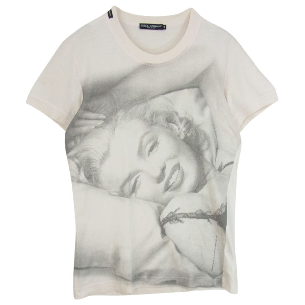 DOLCE&GABBANA ドルチェアンドガッバーナ G8665T マリリンモンロー プリント 半袖Tシャツ ピンク系 46【中古】