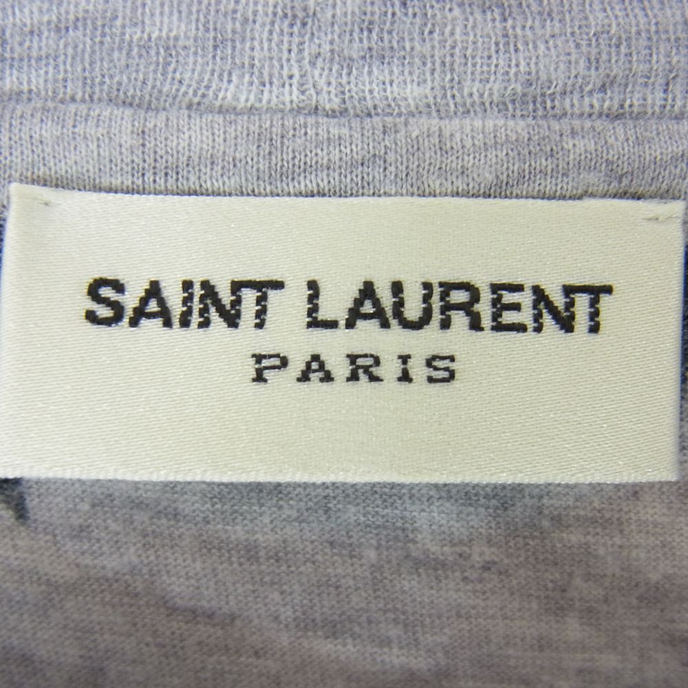 SAINT LAURENT サンローラン 国内正規品 エディ期 15SS 376500 Y2JD1 スター総柄 半袖Tシャツ グレー系 XS【中古】