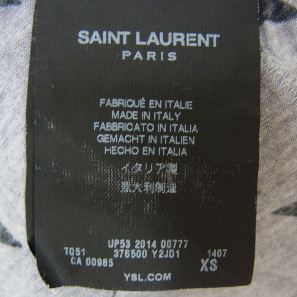 SAINT LAURENT サンローラン 国内正規品 エディ期 15SS 376500 Y2JD1 スター総柄 半袖Tシャツ グレー系 XS【中古】