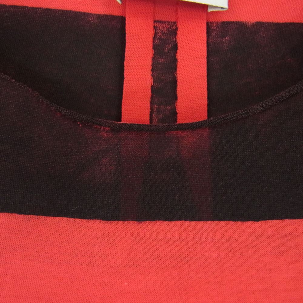 SAINT LAURENT サンローラン 国内正規品 エディ期 15AW 387885 Y2LP1 ペイントボーダー 半袖Tシャツ レッド系 XS【中古】