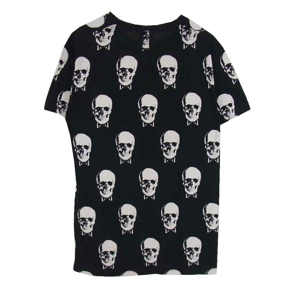 SAINT LAURENT サンローラン 国内正規品 エディ期 15AW 397027 Y2ME1 スカル総柄 半袖Tシャツ ブラック系 XS【中古】