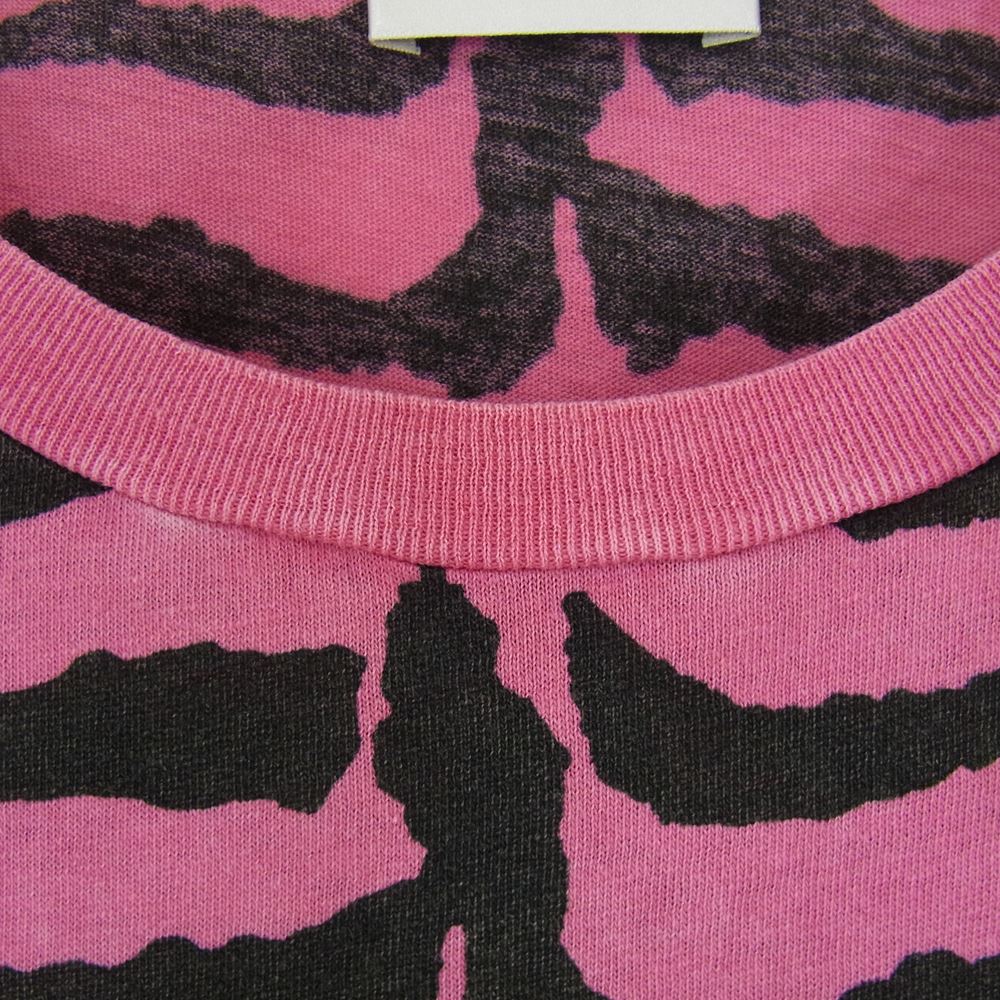 SAINT LAURENT サンローラン 577096 YBIH2 ゼブラ柄 半袖Tシャツ ピンク系 XS【中古】
