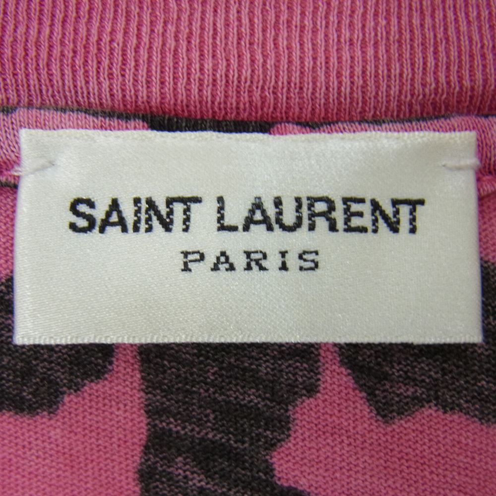 SAINT LAURENT サンローラン 577096 YBIH2 ゼブラ柄 半袖Tシャツ ピンク系 XS【中古】