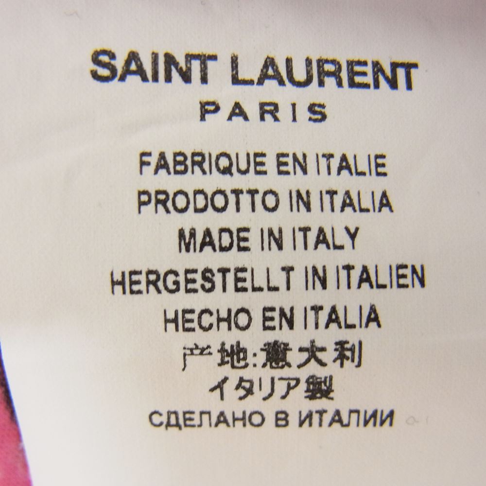 SAINT LAURENT サンローラン 577096 YBIH2 ゼブラ柄 半袖Tシャツ ピンク系 XS【中古】