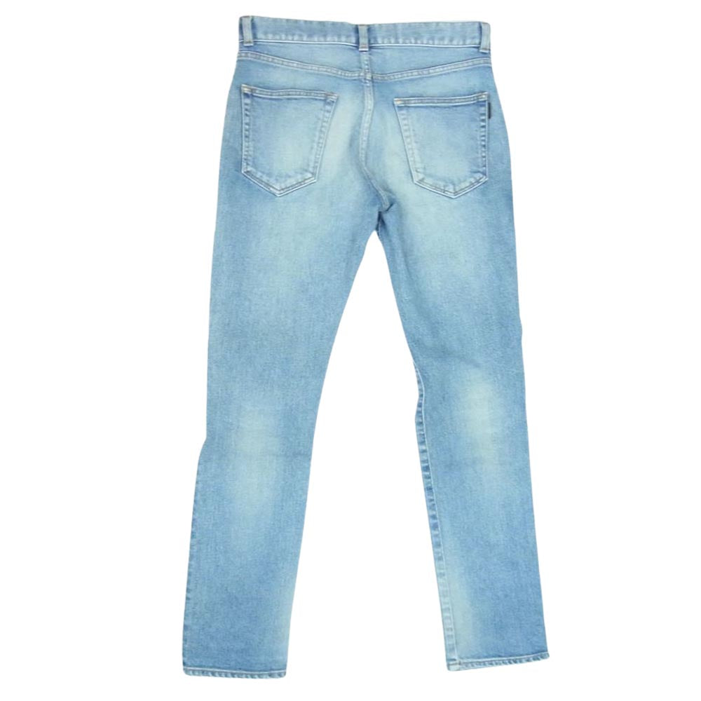 SAINT LAURENT サンローラン 国内正規品 606663 YO507 Knee Crash Skinny Jean ダメージ加工 スキニーデニムパンツ インディゴブルー系 29【中古】