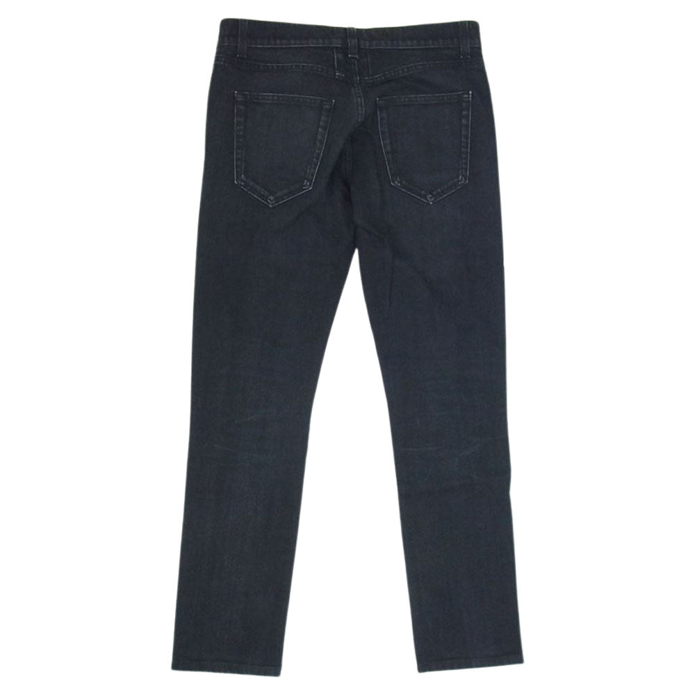 SAINT LAURENT サンローラン 国内正規品 456693 Y869L ニークラッシュ スタッズ スキニー デニムパンツ ブラック系 30【中古】