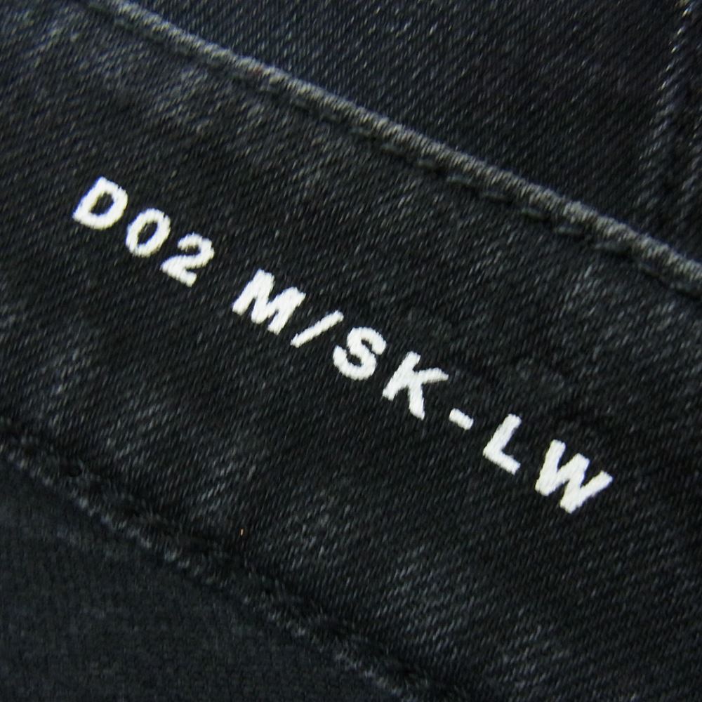 SAINT LAURENT サンローラン 国内正規品 456693 Y869L ニークラッシュ スタッズ スキニー デニムパンツ ブラック系 30【中古】