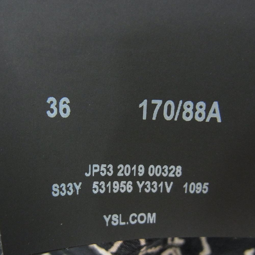 サンローランパリ  22AW  531956 Y1F19 総柄オープンカラー半袖シャツ メンズ 39
