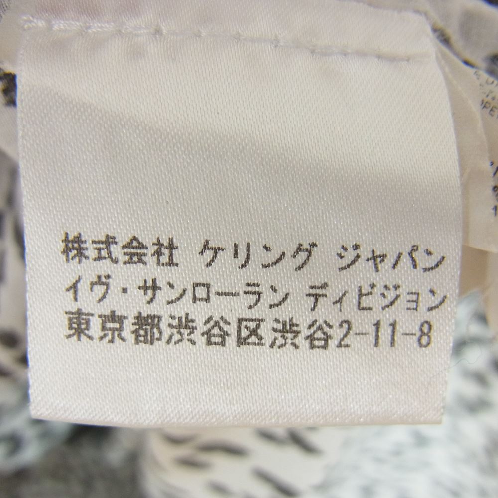 SAINT LAURENT サンローラン 国内正規品 エディ期 13SS 323929 Y736b ベイビーキャット レオパード柄 長袖シャツ ブラック系 38【中古】