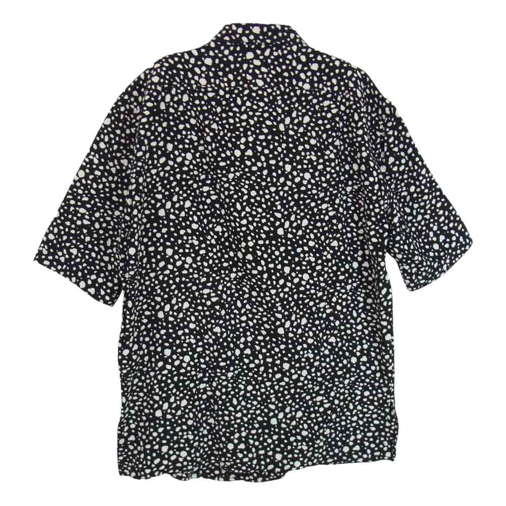 SAINT LAURENT サンローラン 20SS 601070 Y1A78 スペックルド レオパード レーヨン 半袖シャツ ブラック系 36【中古】