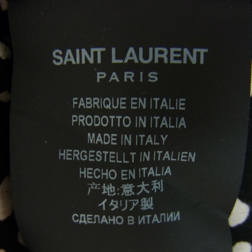 SAINT LAURENT サンローラン 20SS 601070 Y1A78 スペックルド レオパード レーヨン 半袖シャツ ブラック系 36【中古】