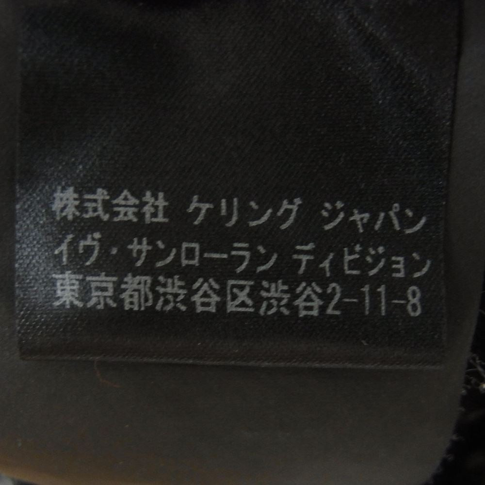 SAINT LAURENT サンローラン 国内正規品 エディ期 15AW 376954 Y891J スプラッターレーヨン総柄シャツ ブラック系 37【中古】