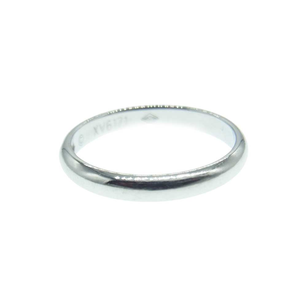 CARTIER カルティエ プラチナ PT950 1895 WEDDING BAND ウェディング バンド 石付 リング シルバー系 7号【中古】