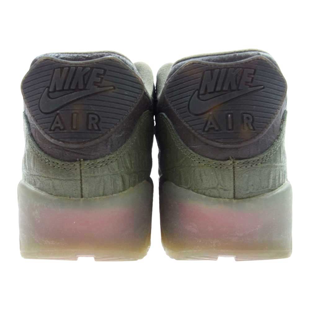NIKE ナイキ CU0675-300 AIR MAX 90 CROC CAMO カモ 総柄 ハラコ クロコ型押し スニーカー マルチカラー系 カーキ系 28.5cm【中古】