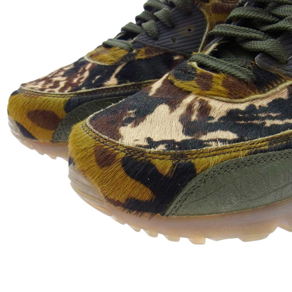 NIKE ナイキ CU0675-300 AIR MAX 90 CROC CAMO カモ 総柄 ハラコ クロコ型押し スニーカー マルチカラー系 カーキ系 28.5cm【中古】