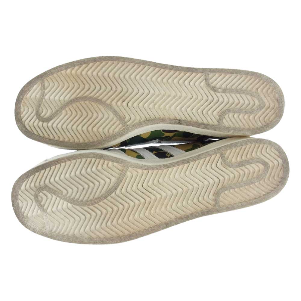 adidas アディダス GZ8981 ×  BAPE SUPERSTAR 80S BAPE ABC べイプ スーパースター カモ ローカット スニーカー マルチカラー系 グリーン系 28.5cm【中古】