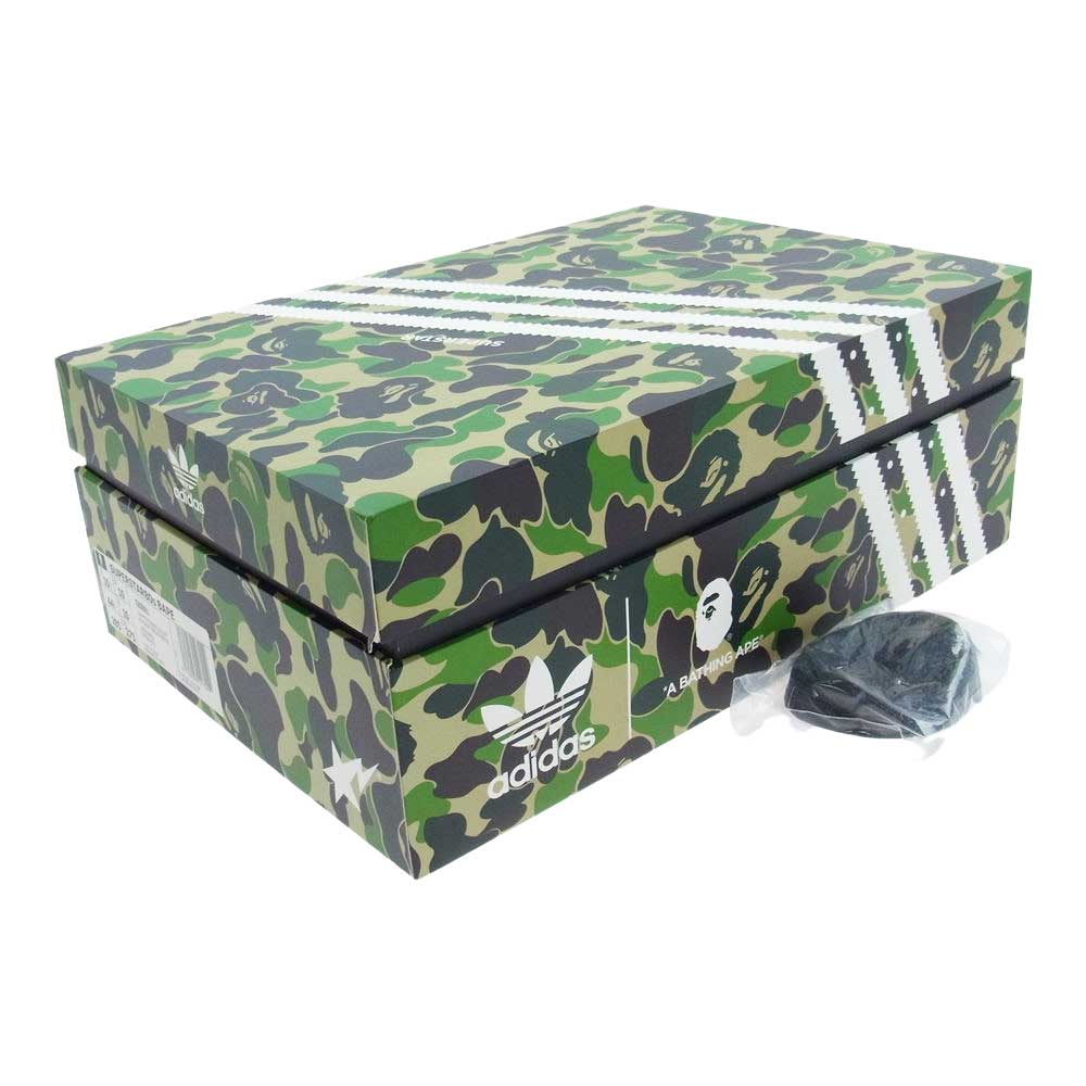 adidas アディダス GZ8981 ×  BAPE SUPERSTAR 80S BAPE ABC べイプ スーパースター カモ ローカット スニーカー マルチカラー系 グリーン系 28.5cm【中古】
