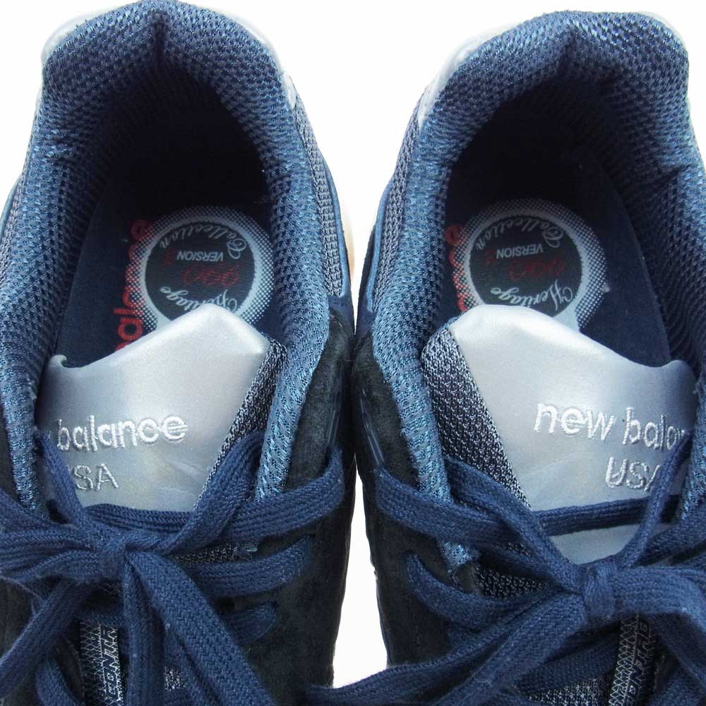 NEW BALANCE ニューバランス M990KI3 USA製 KITH RONNIE FIEG キス ロニー ファイグ スニーカー ブラック系 ダークネイビー系 28.5cm【中古】