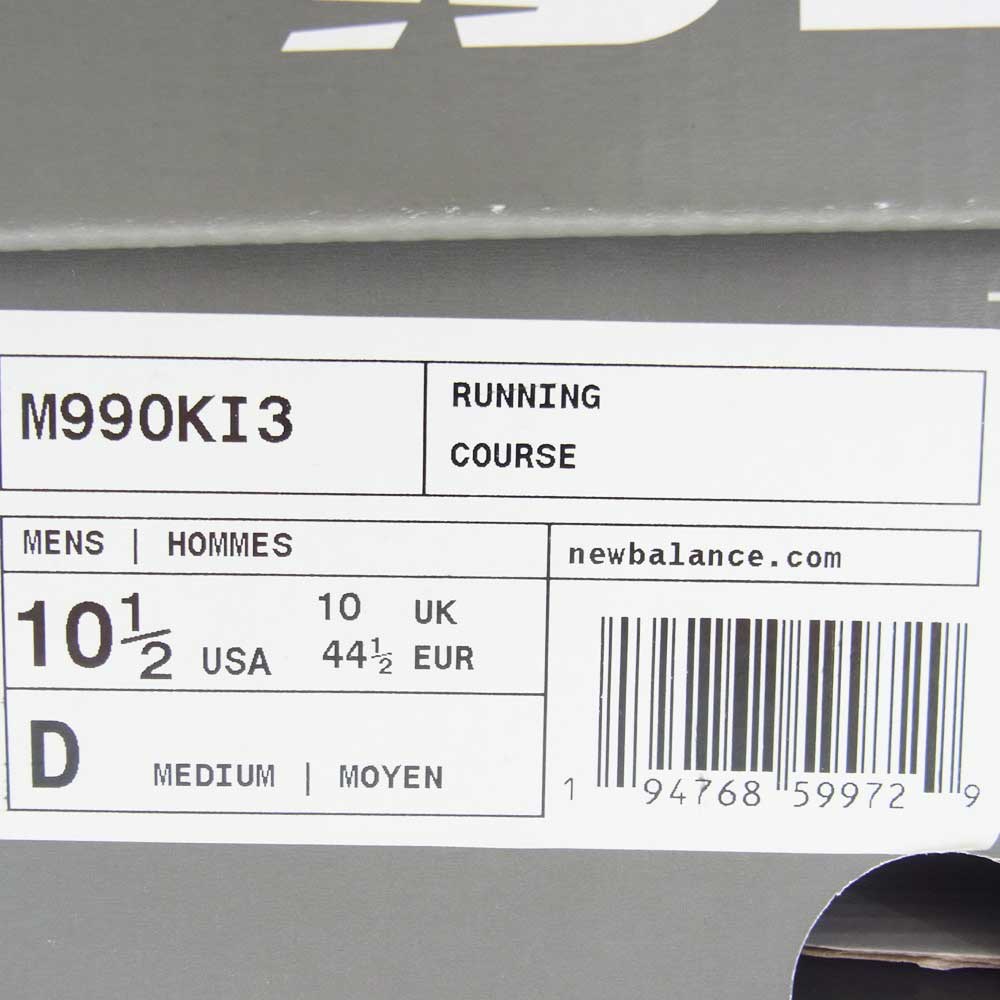 NEW BALANCE ニューバランス M990KI3 USA製 KITH RONNIE FIEG キス ロニー ファイグ スニーカー ブラック系 ダークネイビー系 28.5cm【中古】