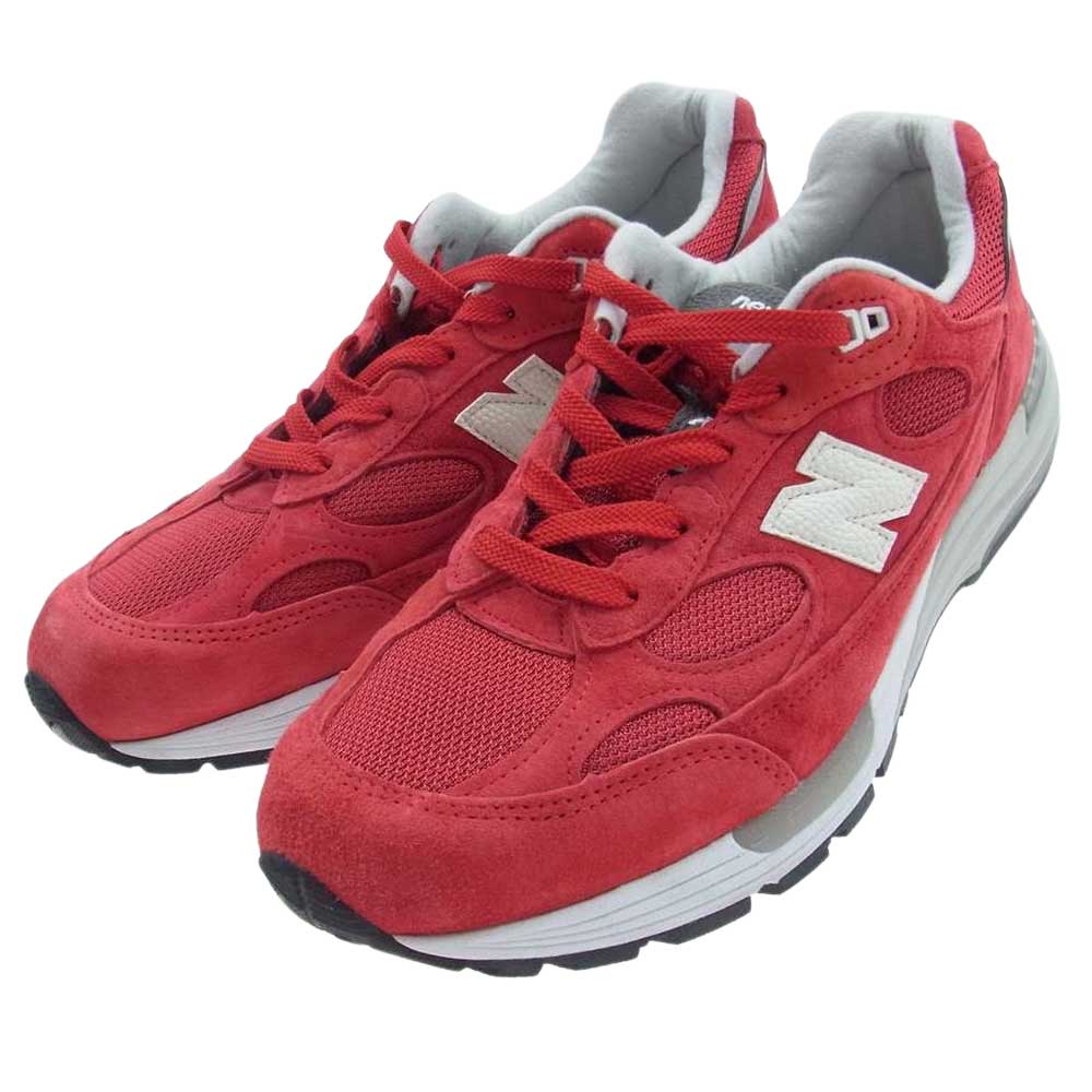 NEW BALANCE ニューバランス M992KR × KITH キス USA製 Kithmas Red キスマス レッド スニーカー レッド系 28.5cm【中古】