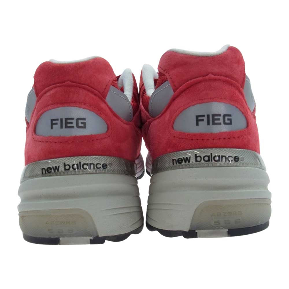 NEW BALANCE ニューバランス M992KR × KITH キス USA製 Kithmas Red キスマス レッド スニーカー レッド系 28.5cm【中古】