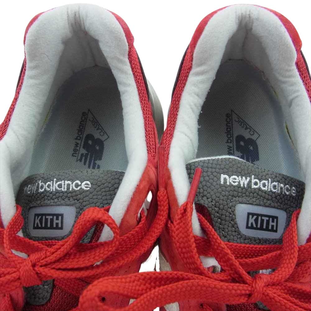 NEW BALANCE ニューバランス M992KR × KITH キス USA製 Kithmas Red キスマス レッド スニーカー レッド系 28.5cm【中古】