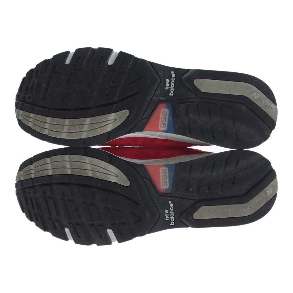 NEW BALANCE ニューバランス M992KR × KITH キス USA製 Kithmas Red キスマス レッド スニーカー レッド系 28.5cm【中古】