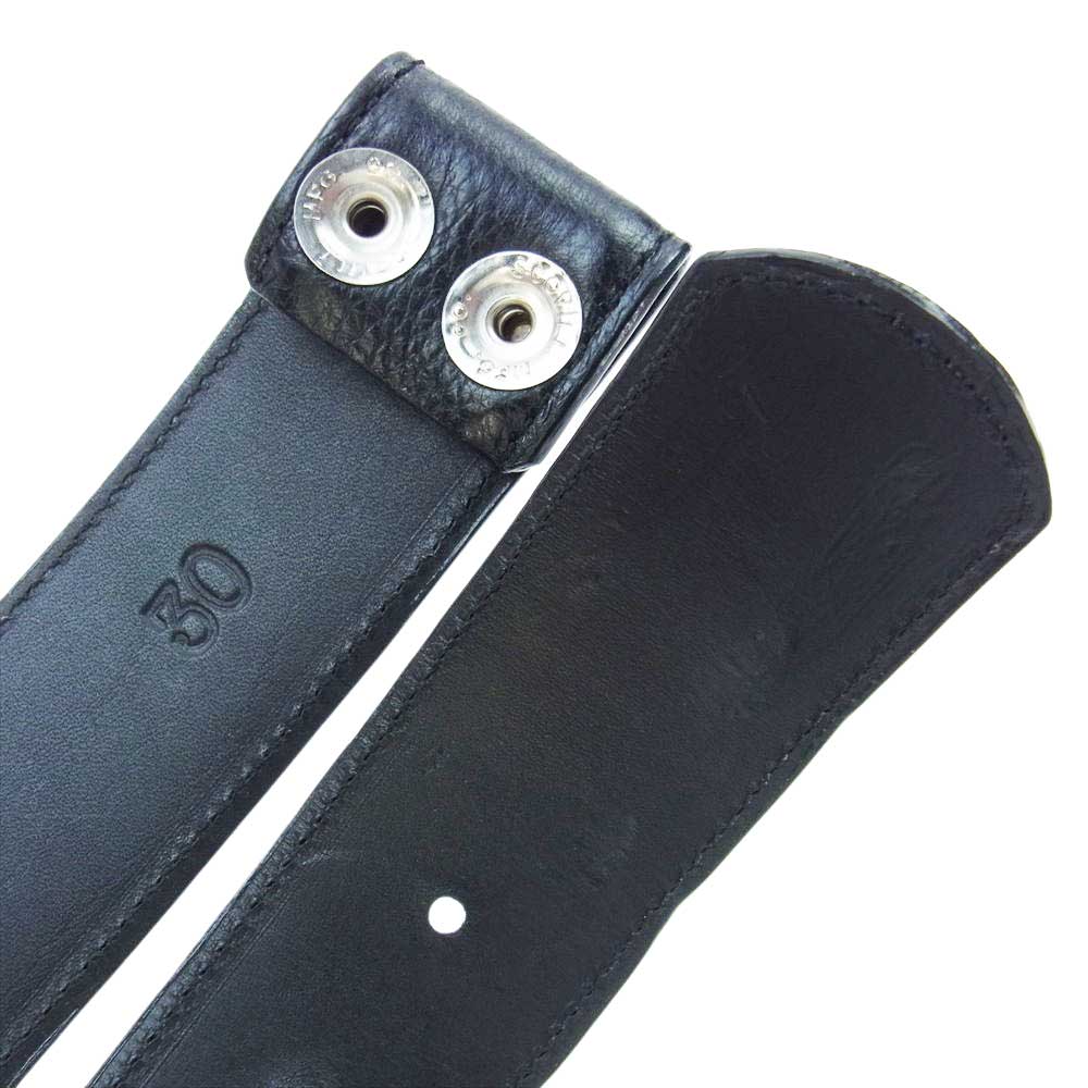 CHROME HEARTS クロムハーツ（原本無） BELT STRAP 1.5 レザー ベルト ストラップ 30インチ ブラック系 30【中古】