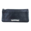 CHROME HEARTS クロムハーツ（原本無） LNG SNGL FOLD TIPS シングルフォールド レザー ロング ウォレット 長財布 ブラック系【中古】