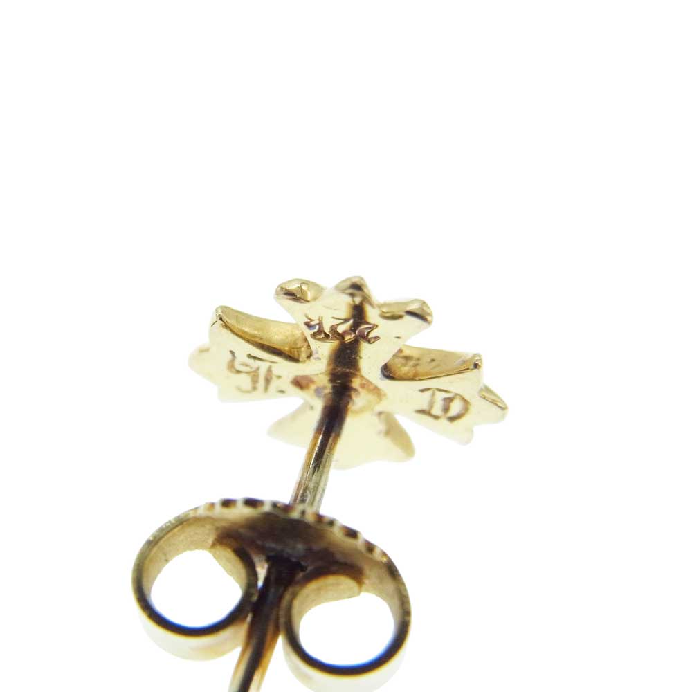 CHROME HEARTS クロムハーツ（原本有） ER STUD No2 CH PLUS DMND 22K CHプラス スタッド ダイヤモンド ピアス ゴールド系【中古】