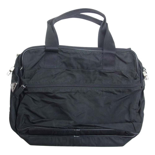 PRADA プラダ エクスパンダブル ナイロン ブリーフケース ビジネス バッグ ブラック系【中古】