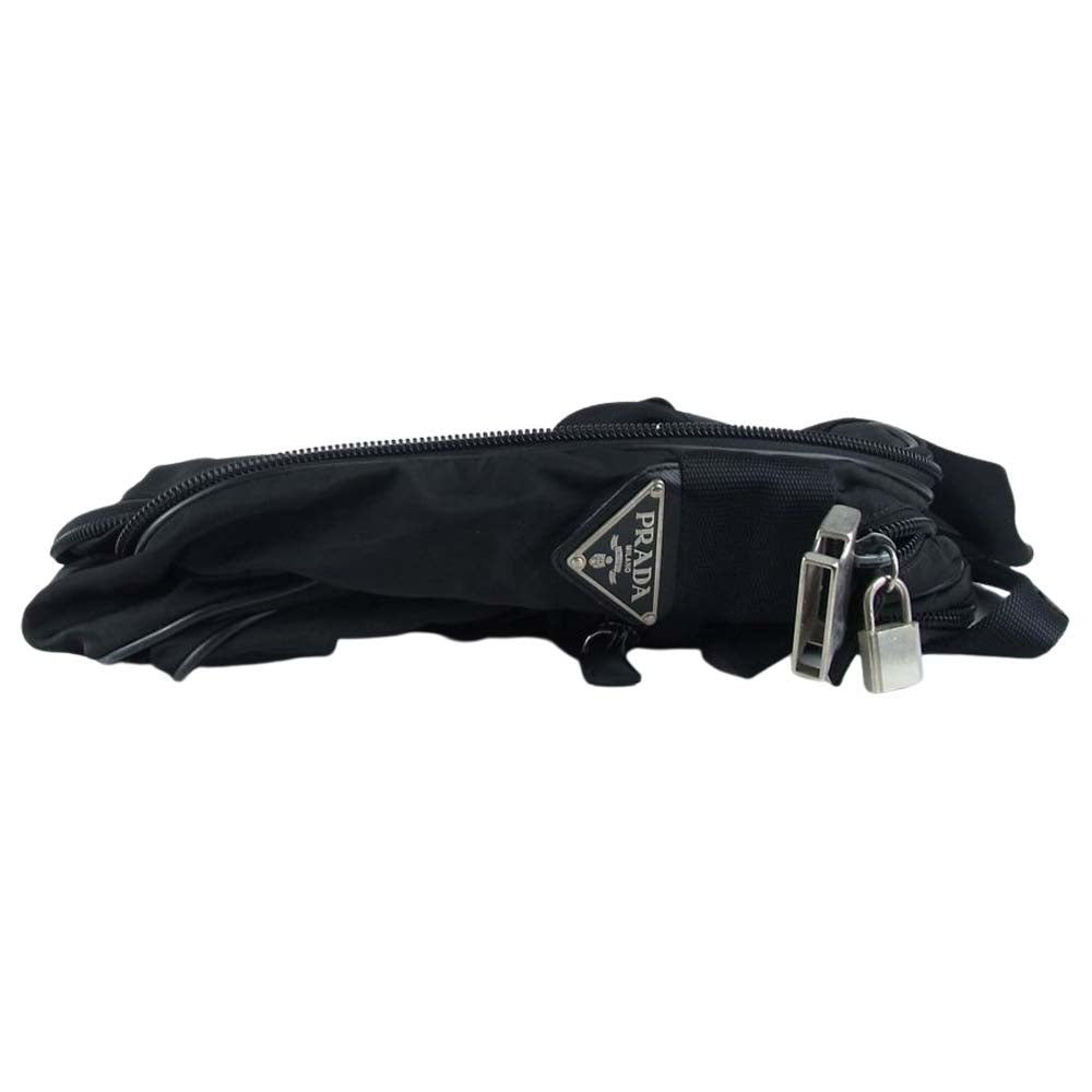 PRADA プラダ エクスパンダブル ナイロン ブリーフケース ビジネス バッグ ブラック系【中古】