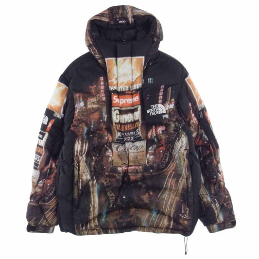 Supreme シュプリーム 22AW The North Face 800-Fill Half Zip Hooded Pullover ノースフェイス ハーフジップ フード プルオーバー ダウン ジャケット ブラック系 M【中古】