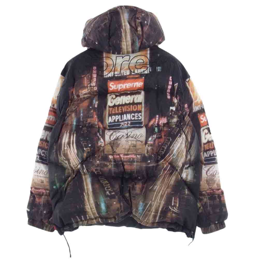 Supreme シュプリーム 22AW The North Face 800-Fill Half Zip Hooded Pullover ノースフェイス ハーフジップ フード プルオーバー ダウン ジャケット ブラック系 M【中古】