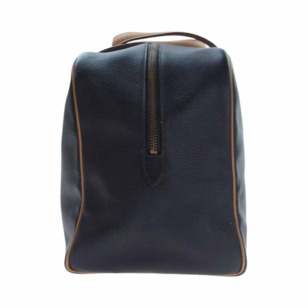 HERMES エルメス ヴィクトリア 43 〇V刻印 ボストン バッグ ブラック系【中古】