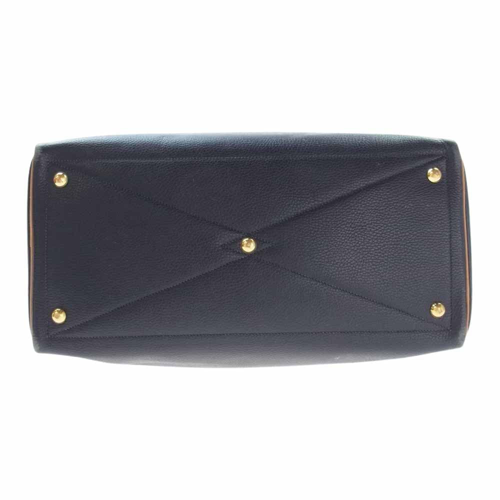 HERMES エルメス ヴィクトリア 43 〇V刻印 ボストン バッグ ブラック系【中古】