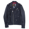 SOPHNET. ソフネット SOPH-160035 × Schott ショット ONESTAR RIDERS JACKET ワンスター レザー ダブルライダース ジャケット 襟裏袖口青 ダークネイビー ダークネイビー系 36【中古】