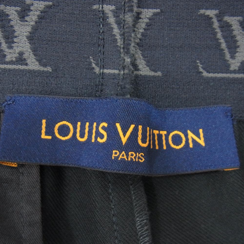 LOUIS VUITTON ルイ・ヴィトン 22SS IS2 HMP02W ウエスト LVライン テーパード リラックス スラックスパンツ ブラック系 40【美品】【中古】