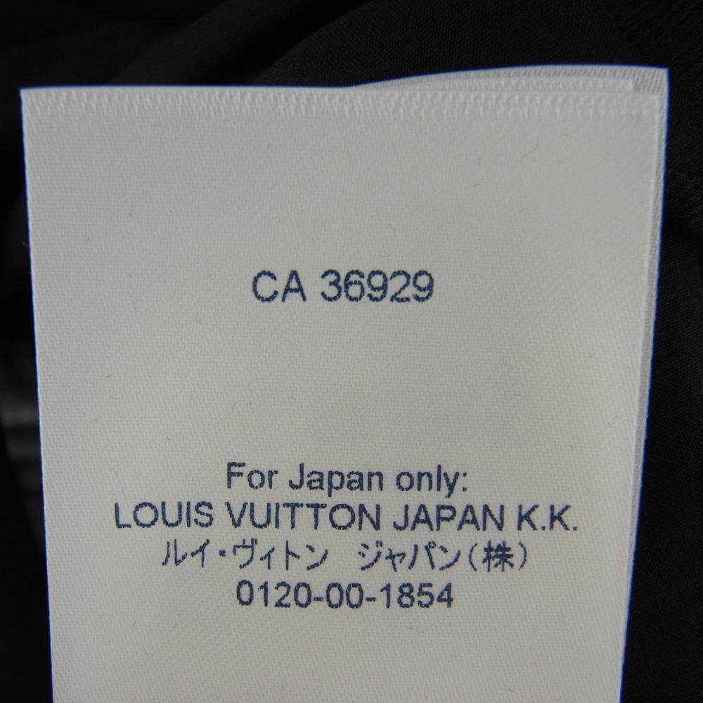 LOUIS VUITTON ルイ・ヴィトン 21SS ET5 HLS17W 英字ロゴ 長袖 シャツ ブラック系 L【極上美品】【中古】