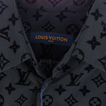 LOUIS VUITTON ルイ・ヴィトン 21AW FL3 HLS90W モノグラム フロック フロッキー 長袖 シャツ ブラック系 L【新古品】【未使用】【中古】