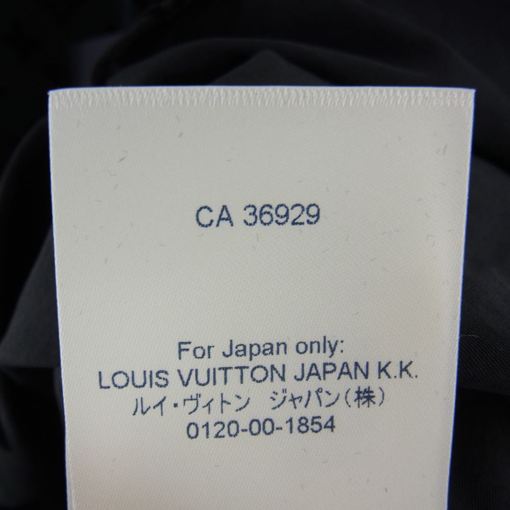 LOUIS VUITTON ルイ・ヴィトン 21AW FL3 HLS90W モノグラム フロック フロッキー 長袖 シャツ ブラック系 L【新古品】【未使用】【中古】