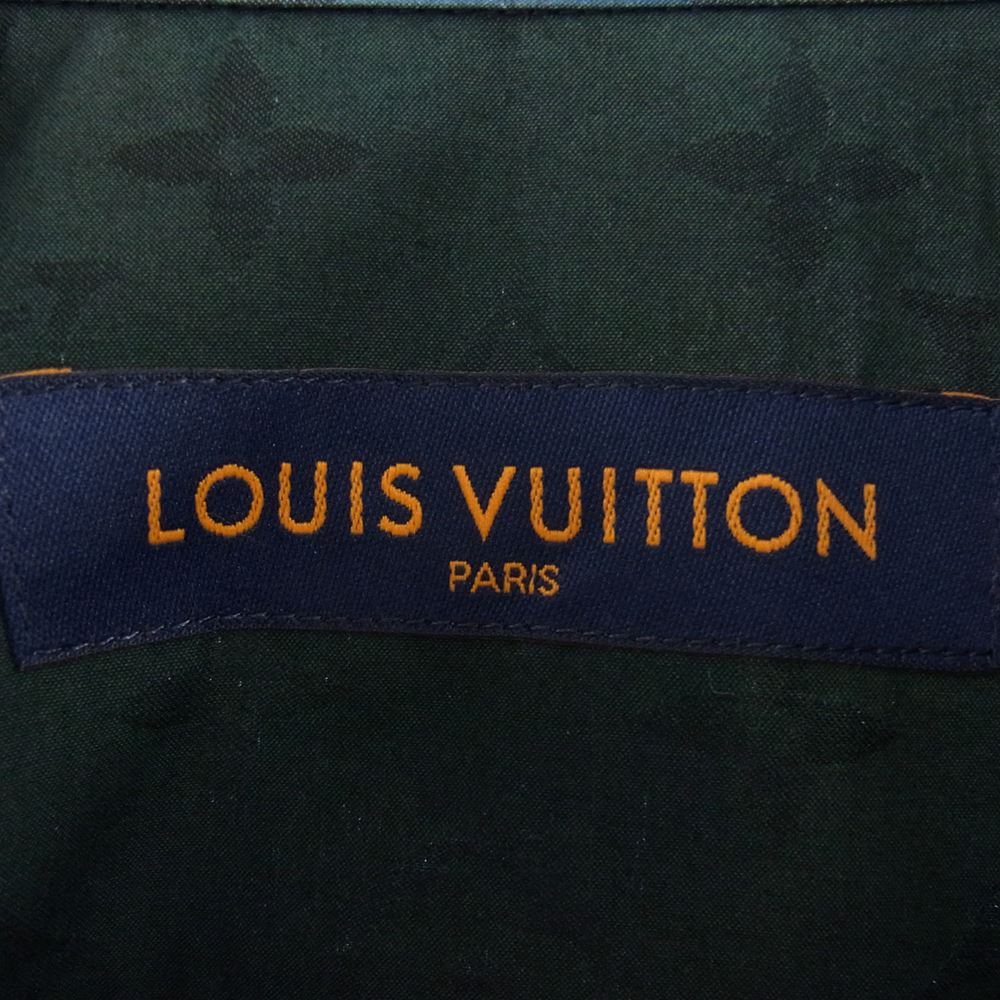 LOUIS VUITTON ルイ・ヴィトン 21AW 1A8WYG D15 HLS07W モノグラム タイアンドダイ ブルゾン シャツ グリーン系 L【新古品】【未使用】【中古】