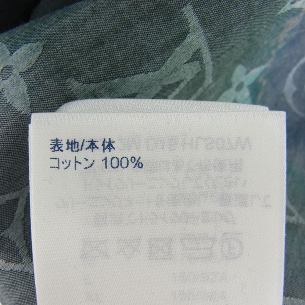 LOUIS VUITTON ルイ・ヴィトン 21AW 1A8WYG D15 HLS07W モノグラム タイアンドダイ ブルゾン シャツ グリーン系 L【新古品】【未使用】【中古】
