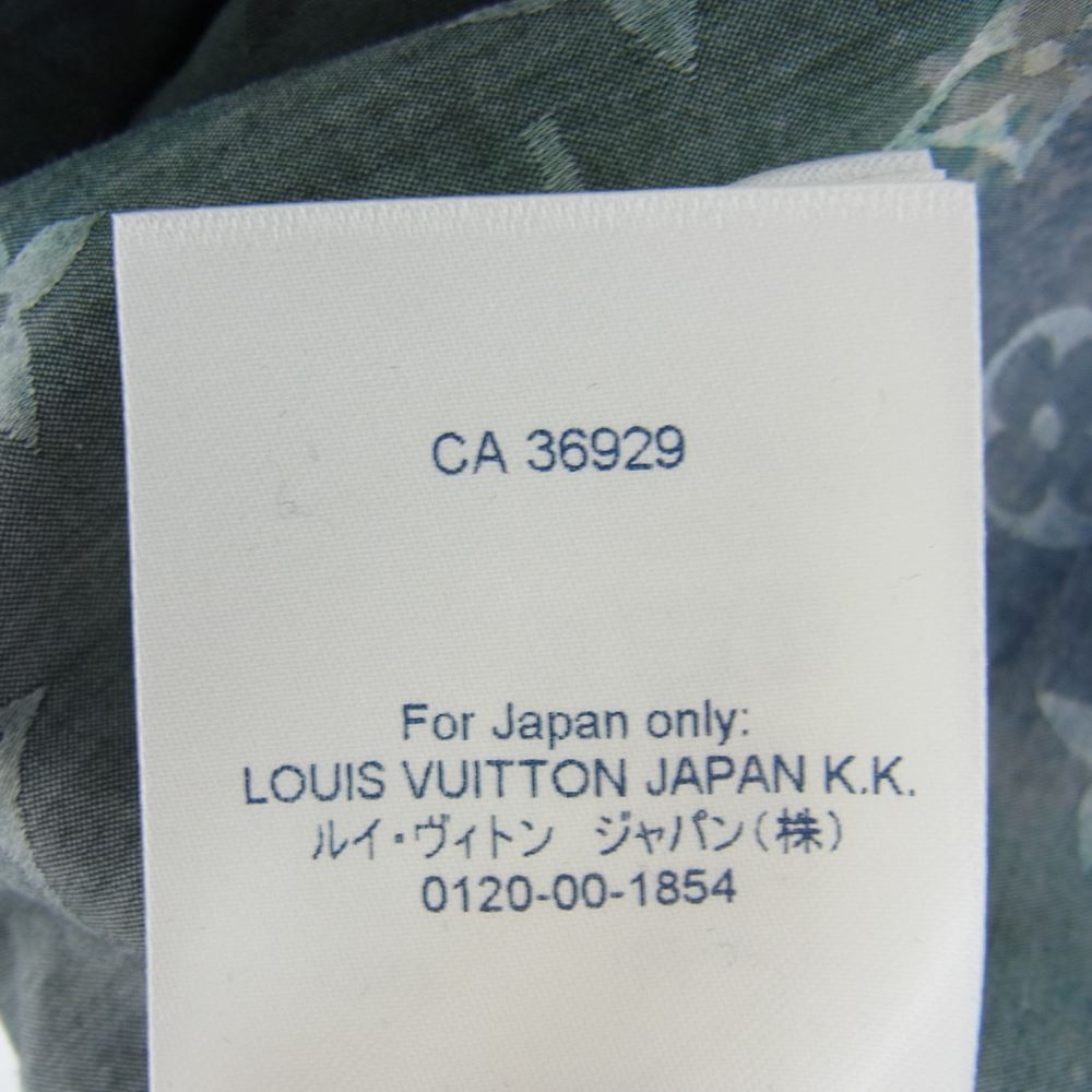 LOUIS VUITTON ルイ・ヴィトン 21AW 1A8WYG D15 HLS07W モノグラム タイアンドダイ ブルゾン シャツ グリーン系 L【新古品】【未使用】【中古】